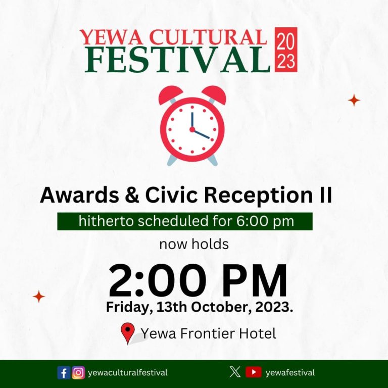 Time Change: Award & Civic Reception holds 2:00pm